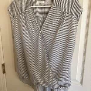 Max Studio black and cream printed blouse